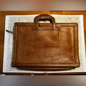 Rugged leather briefcase - used condition